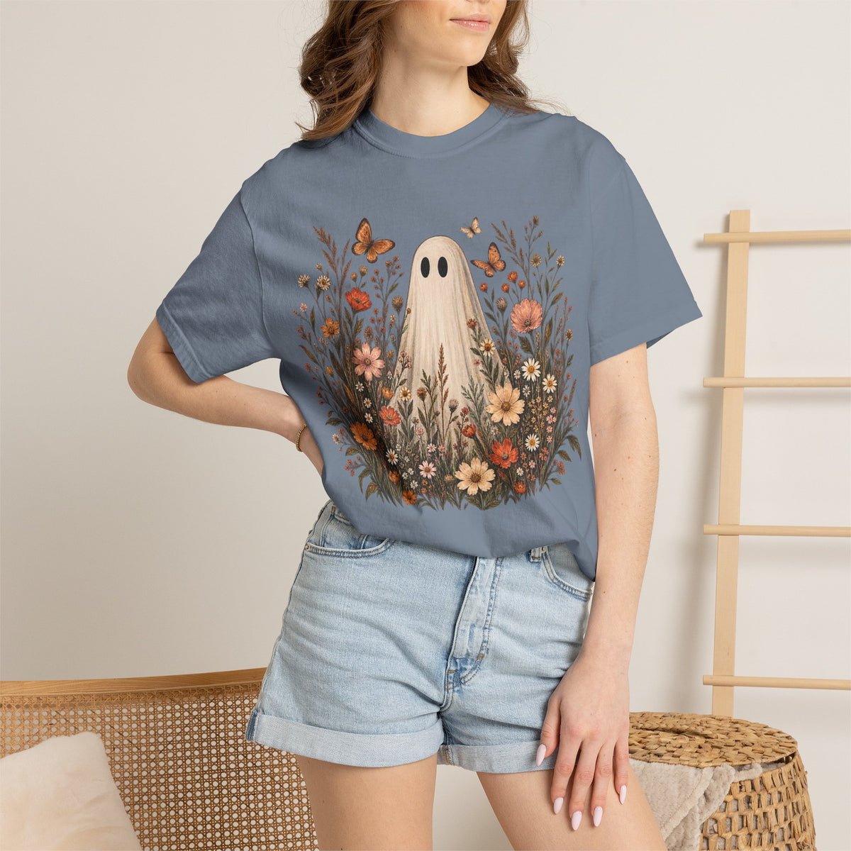 Ghost in wildflowers Comfort Colors Unisex Garment-Dyed T-shirt