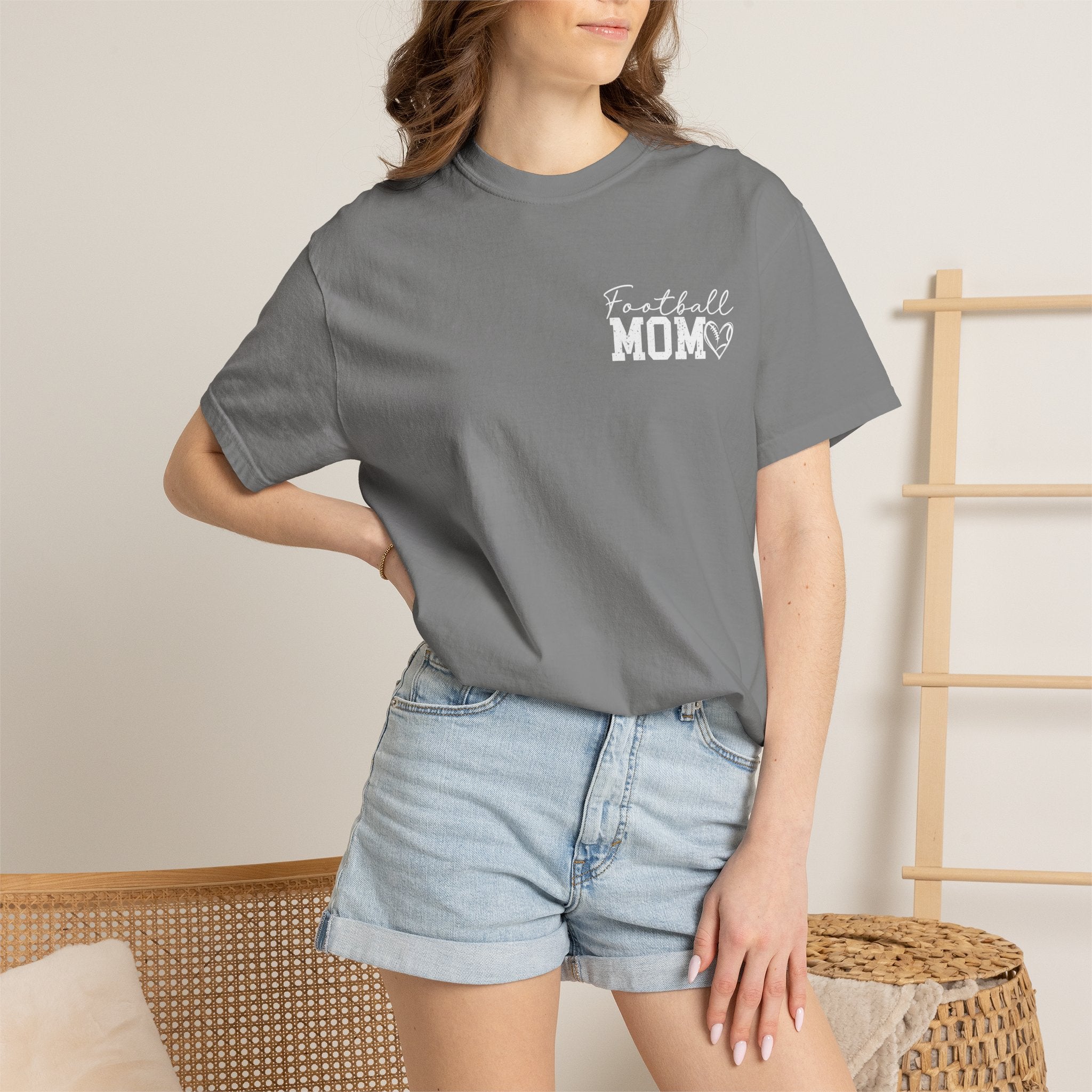 MOM Customizable numbers and names football comfort colors shirt