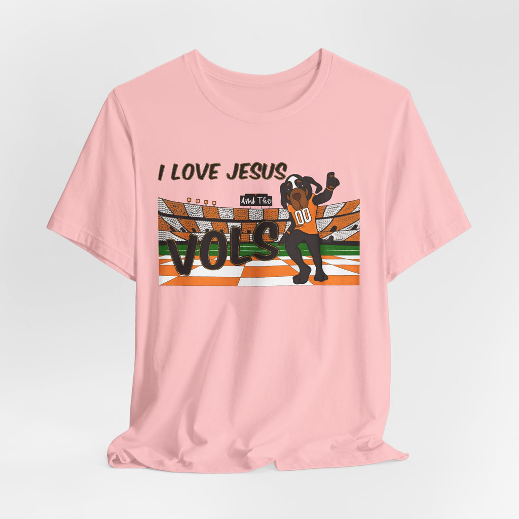 I Love Jesus Vols T-Shirt | Football  TN Stadium Graphic Tee, Orange and White Tennessee Vols