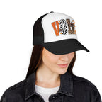 VOLS Foam Trucker Hat — Checker, Leopard & Retro Orange Design