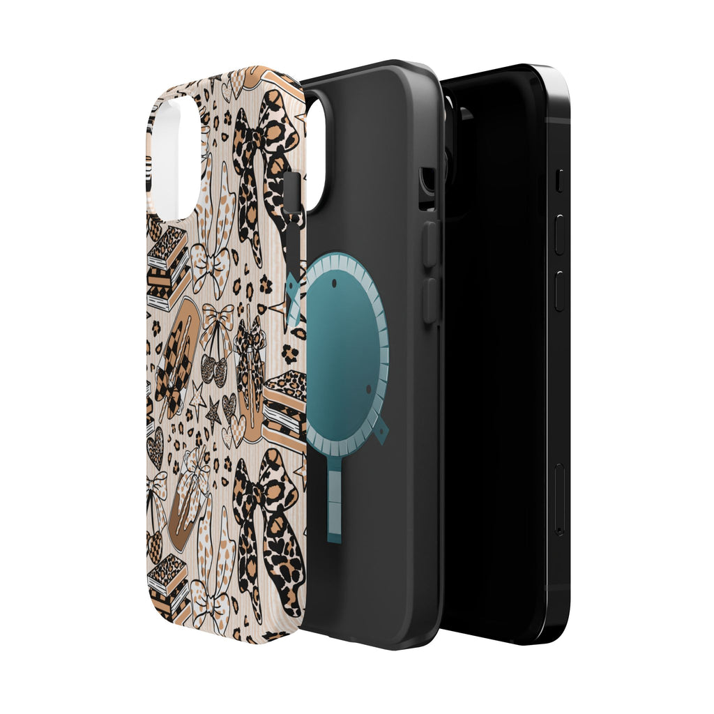 Cheetah bows iced coffee love Magnetic Impact-Resistant Cases