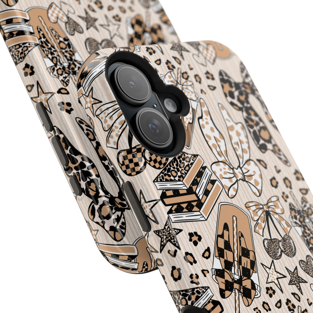 Cheetah bows iced coffee love Magnetic Impact-Resistant Cases