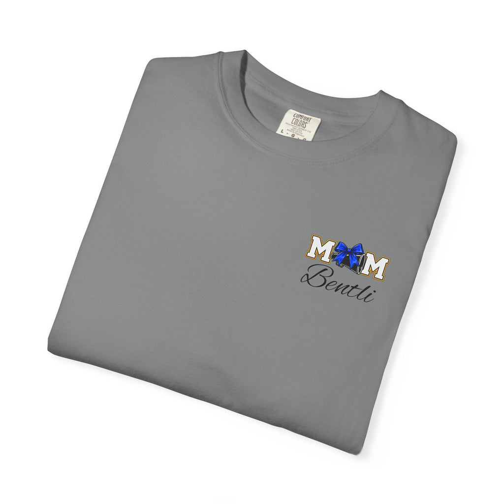 Cheer Mom T-Shirt — Cheerleading Mom Tee with Pom Poms & Megaphone Design