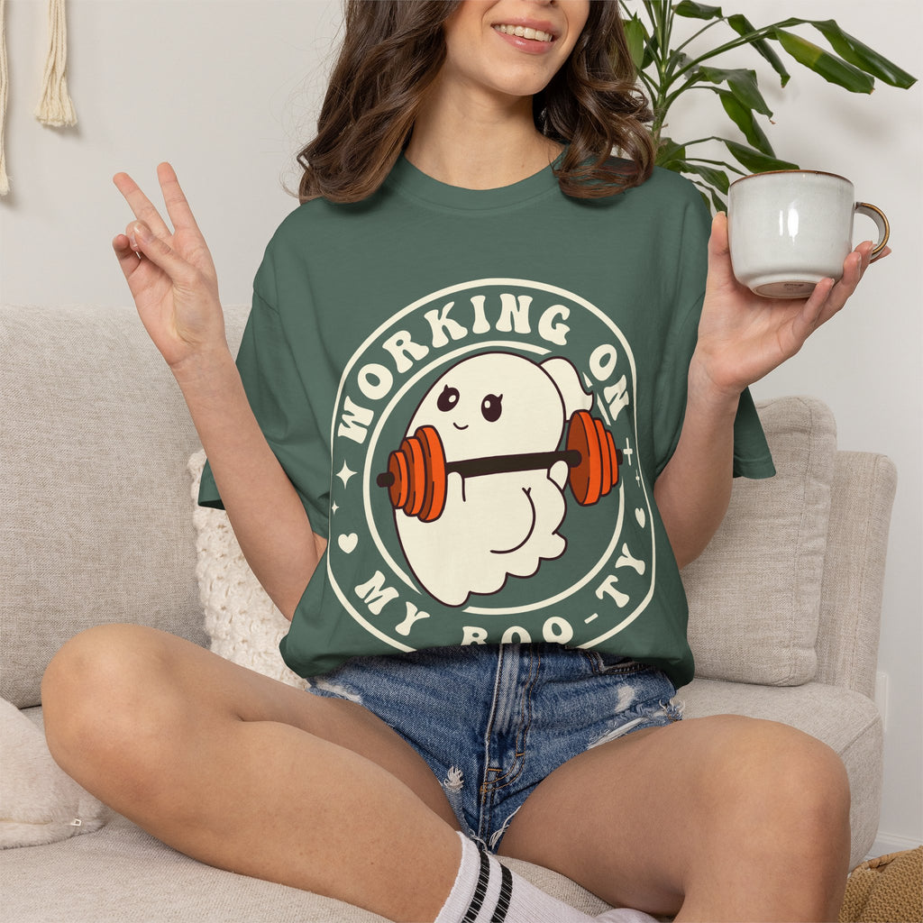 Ghost Lifter T-Shirt — Cute Ghost Weightlifting Gym Tee