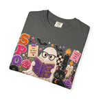 Spooky Book Club T-shirt | Halloween Reading Cat Owl Pumpkin