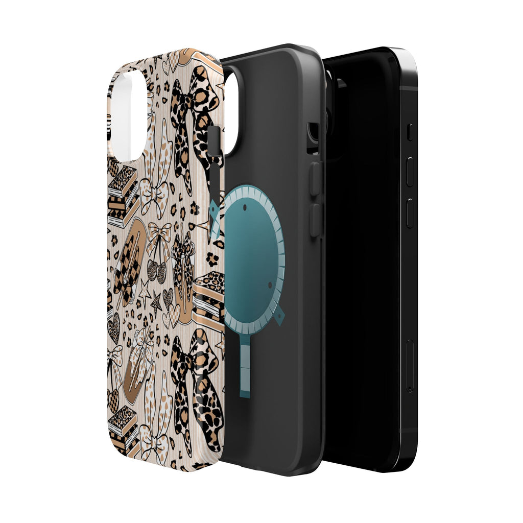 Cheetah bows iced coffee love Magnetic Impact-Resistant Cases