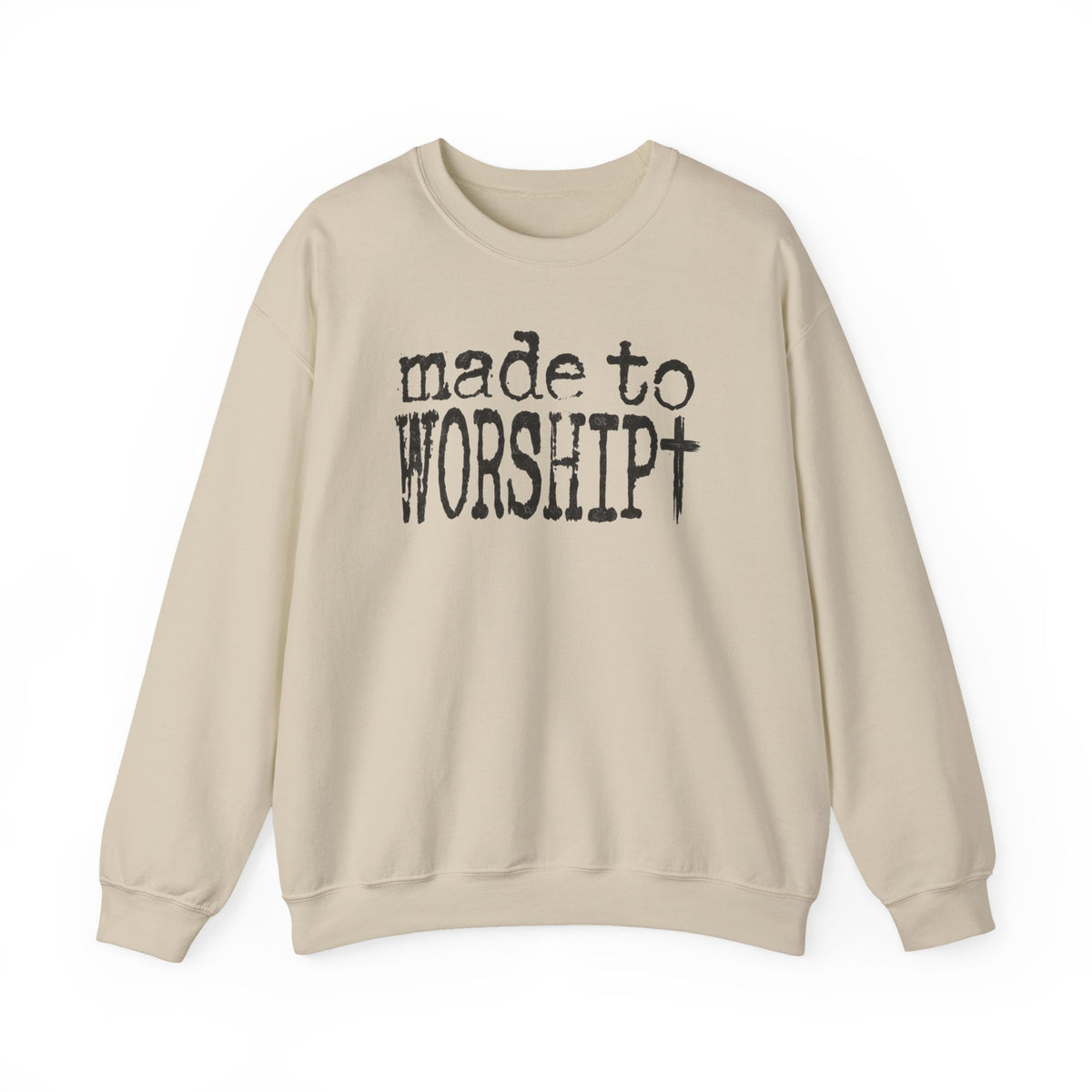 Made to Worship Christan Gildan Crewneck Sweatshirt