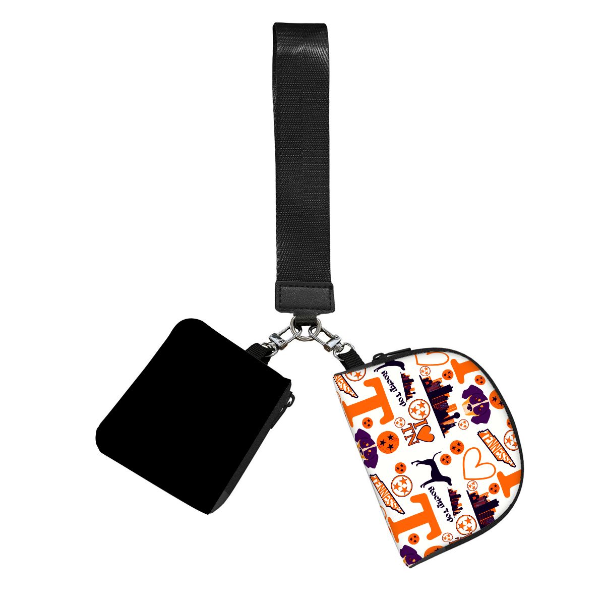 Dual Pouch Keychain Wristlet Wallet SmokeyPreppyBow TennesseeSeamless VOLS