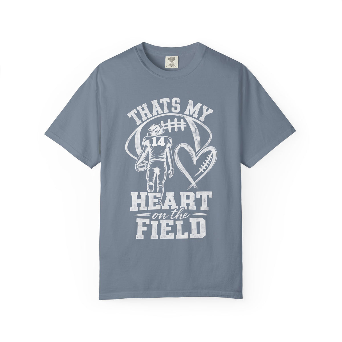 Football Mom/Dad T-Shirt - "That's My Heart on the Field" Youth Player Support Tee
