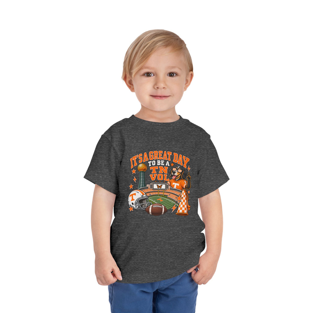 Toddler Football Fan T-Shirt – 'It's a Great Day to Be a Vol' Tennessee Game Day Tee
