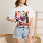 Spooky Book Club T-shirt | Halloween Reading Cat Owl Pumpkin