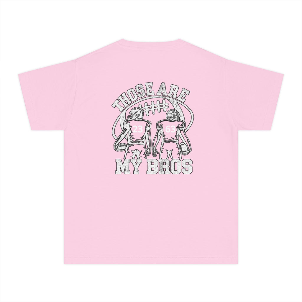 Youth Tee — "Those Are My Bros" Football Players Graphic