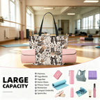 Yoga Bag with Yoga Mat Carrier Cheetah Bows Coffee