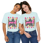 Pre-K Star Pencil T-Shirt — Cute Leopard School Teacher Tee