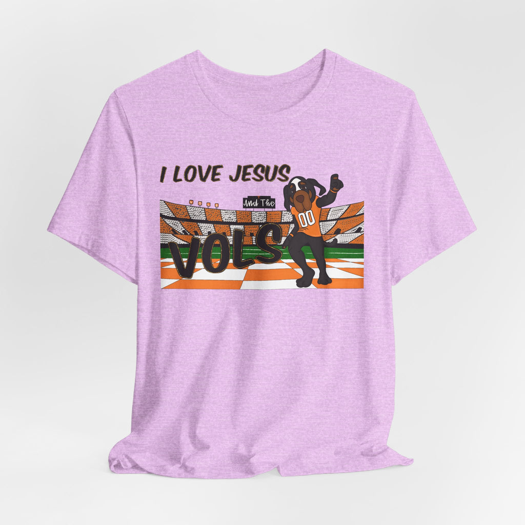 I Love Jesus Vols T-Shirt | Football  TN Stadium Graphic Tee, Orange and White Tennessee Vols