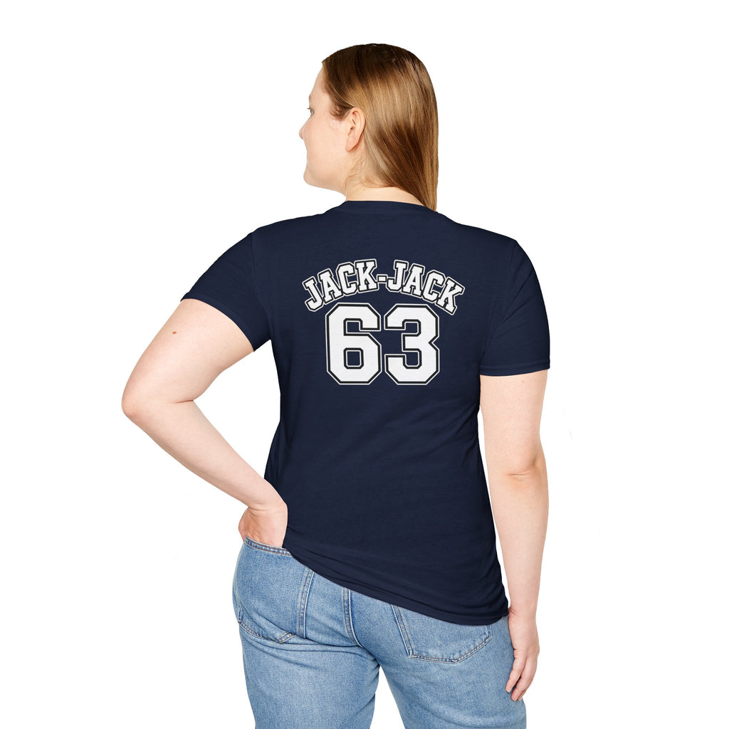 My Heart Is On The Line Football T-Shirt — Heart & Football Fan Tee