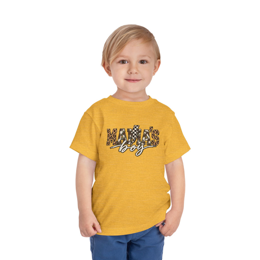 Mama's Boy Toddler matching Tee — Leopard Print Graphic Shirt for Baby Boys