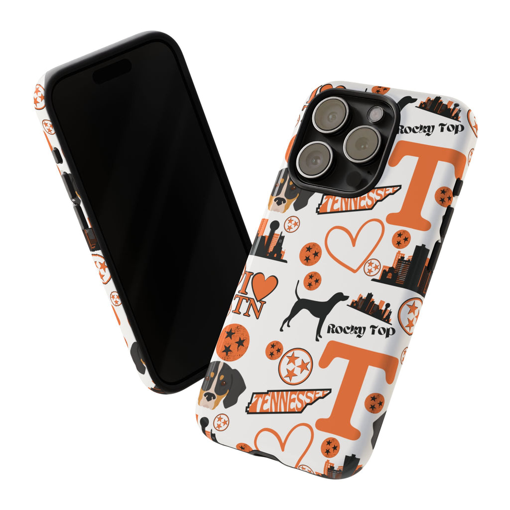 Tennessee Vols pattern Phone Case | Nashville skyline, Volunteers , orange and white