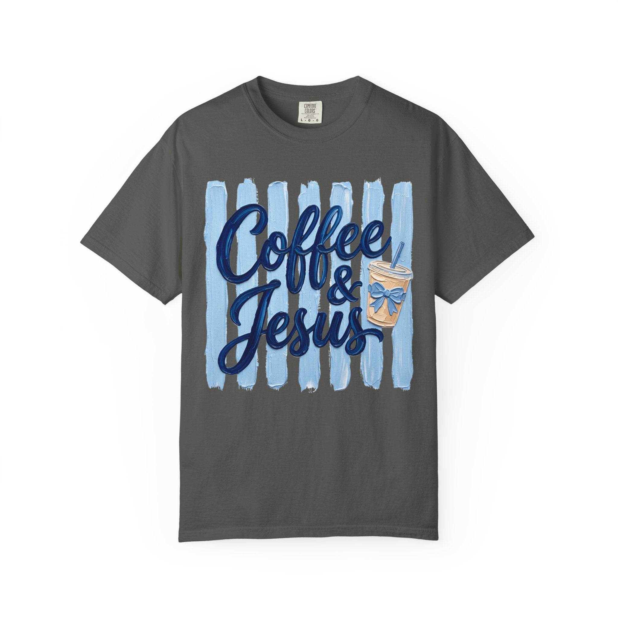 Coffee & Jesus T-shirt | Iced Coffee Graphic Tee, Christian Faith Shirt