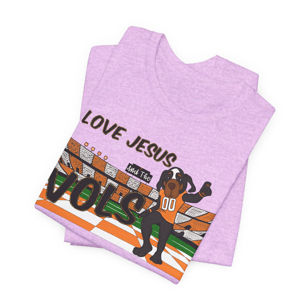 I Love Jesus Vols T-Shirt | Football  TN Stadium Graphic Tee, Orange and White Tennessee Vols