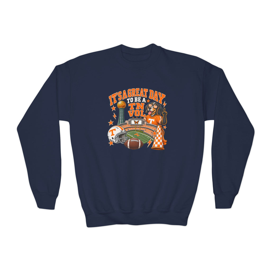 It's a great day to be a TN Vol Gildan Youth sweatshirt