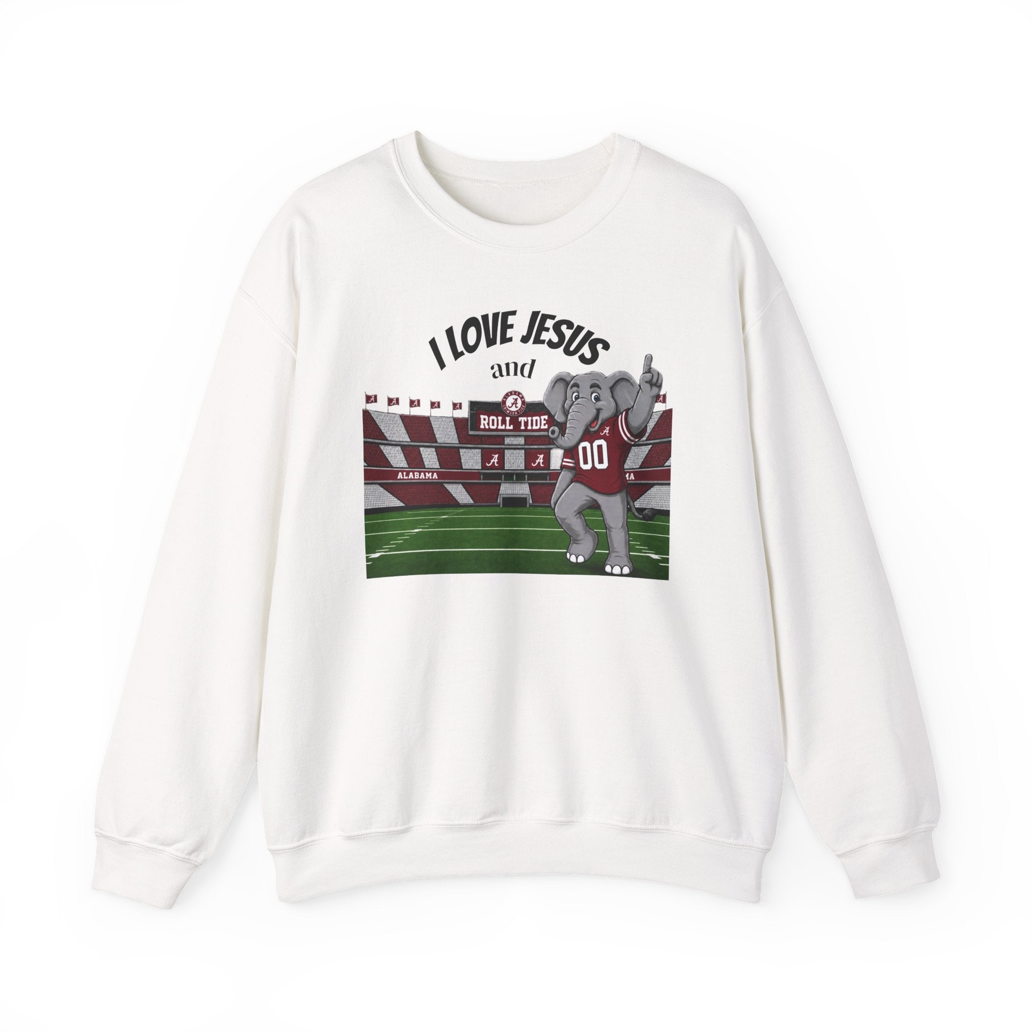Gildan Alabama and Jesus sweatshirt , roll tide gifts for women
