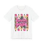 Kindergarten Pencils T-Shirt — Cute Leopard Print School Tee
