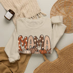 Mama Pumpkin Personalized sleeve with names Fall Crewneck Sweatshirt