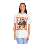 Smokey football dog with Sunglasses and Bandana T-Shirt | Tennessee Vintage Text