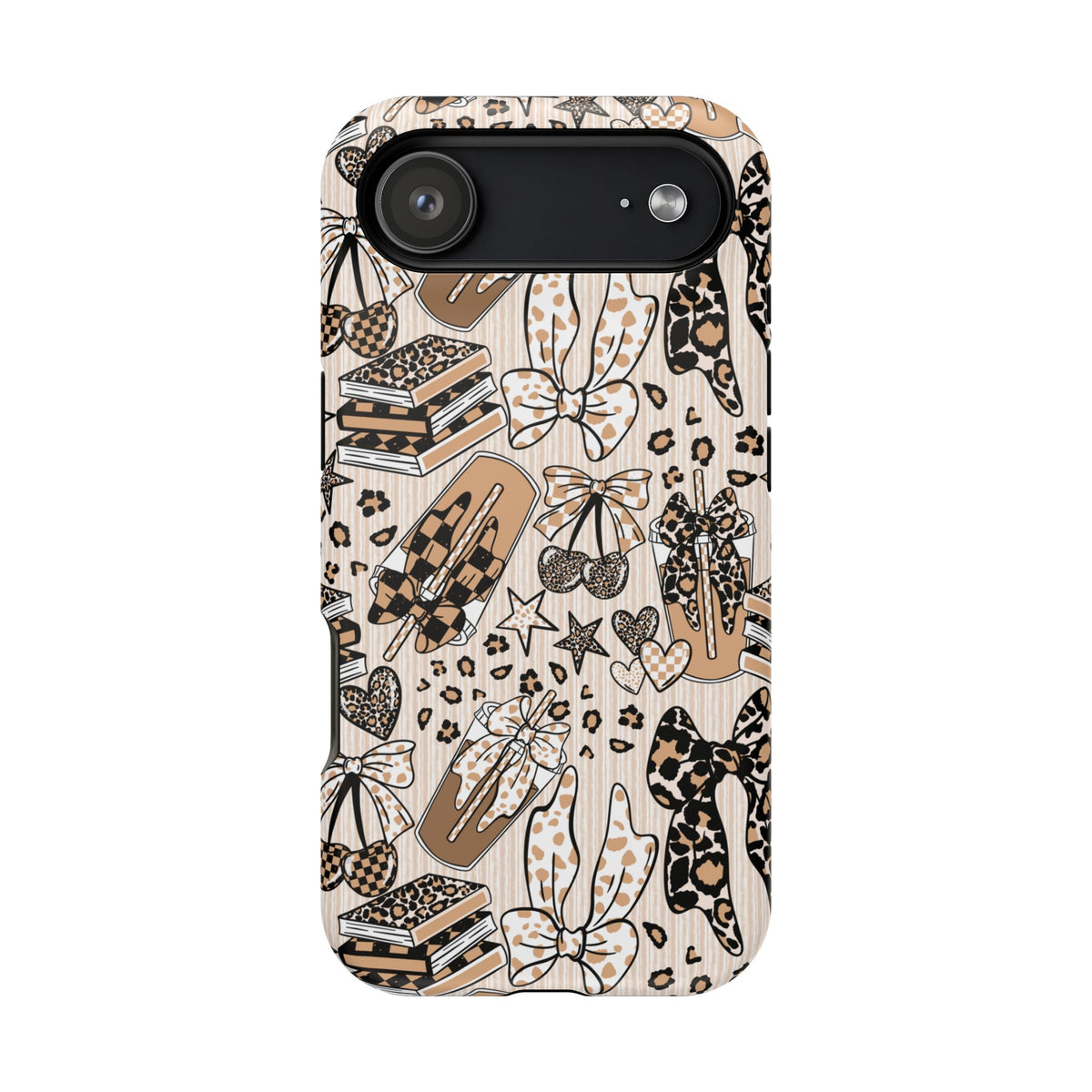 Cheetah bows iced coffee love Magnetic Impact-Resistant Cases