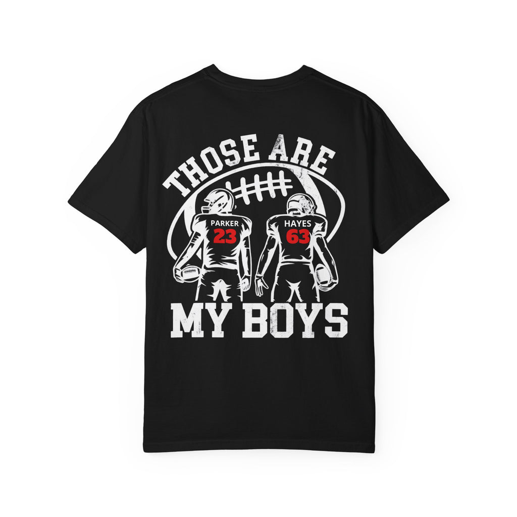 Aunt Customizable numbers and names football  comfort colors shirt