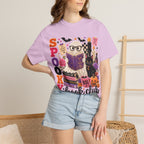 Spooky Book Club T-shirt | Halloween Reading Cat Owl Pumpkin
