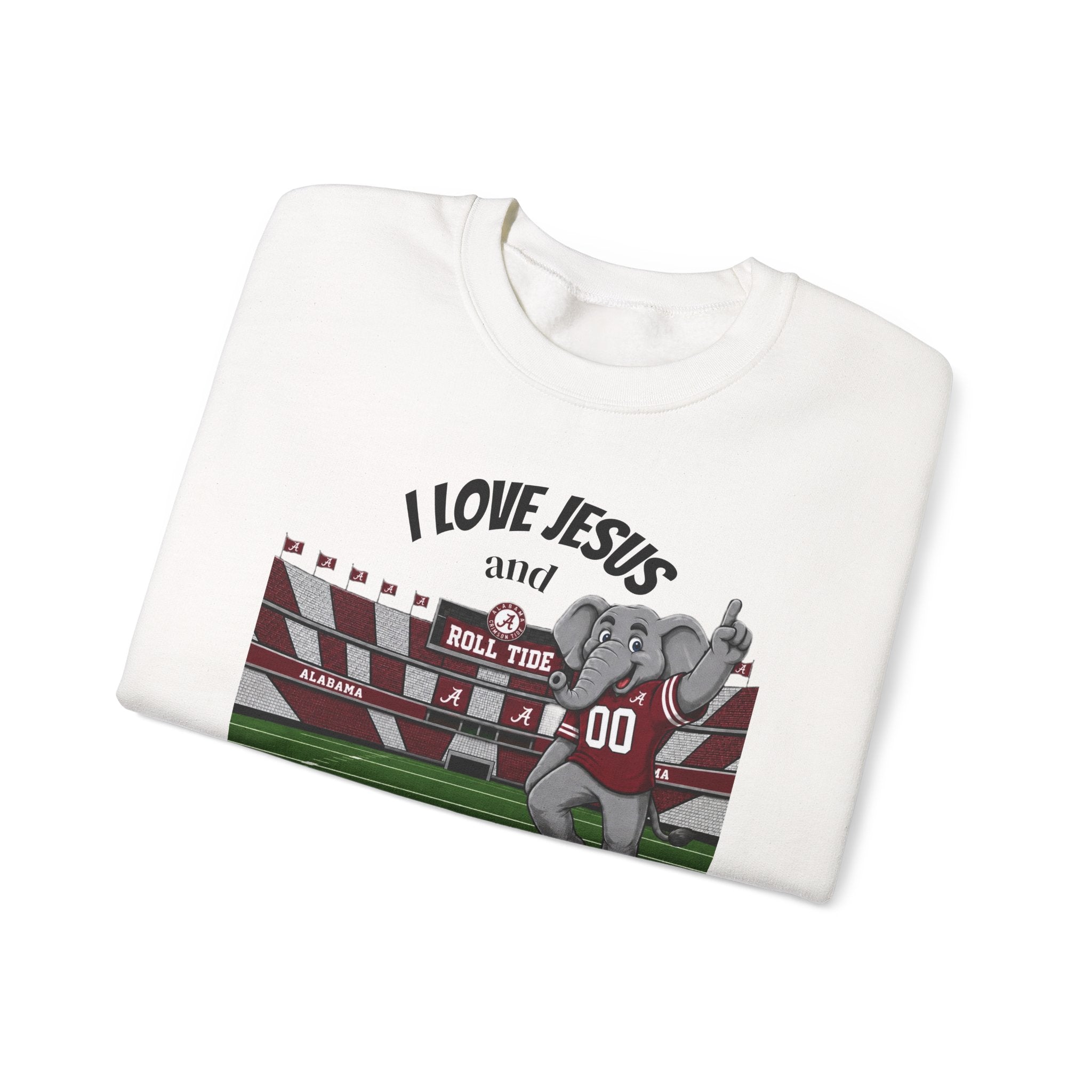 Gildan Alabama and Jesus sweatshirt , roll tide gifts for women