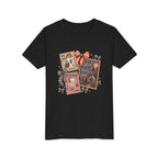 Youth Halloween Postage Stamp Tee — "Ain't No Ghosts Like Our Ghost" Retro Spooky Kids Shirt