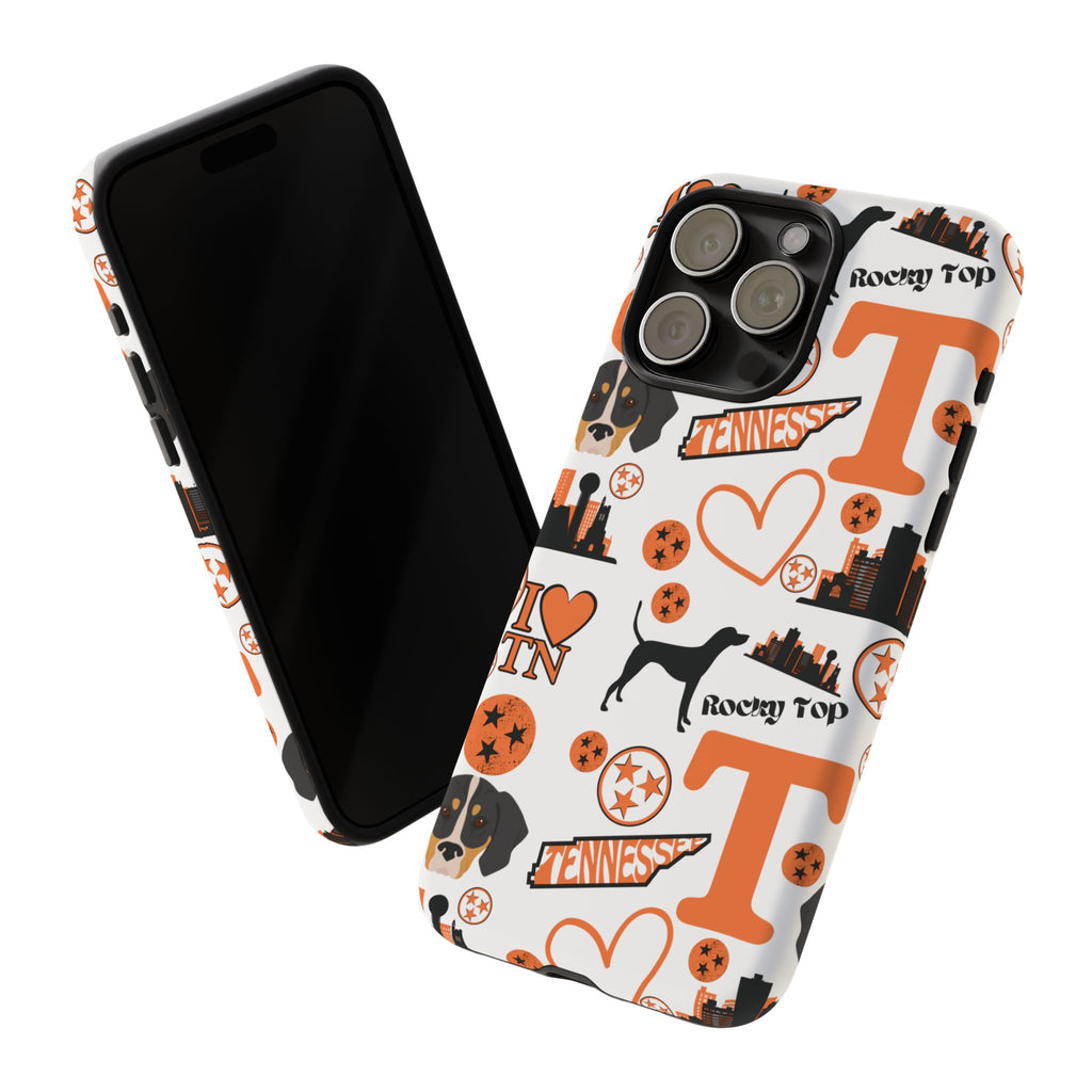 Tennessee Vols pattern Phone Case | Nashville skyline, Volunteers , orange and white