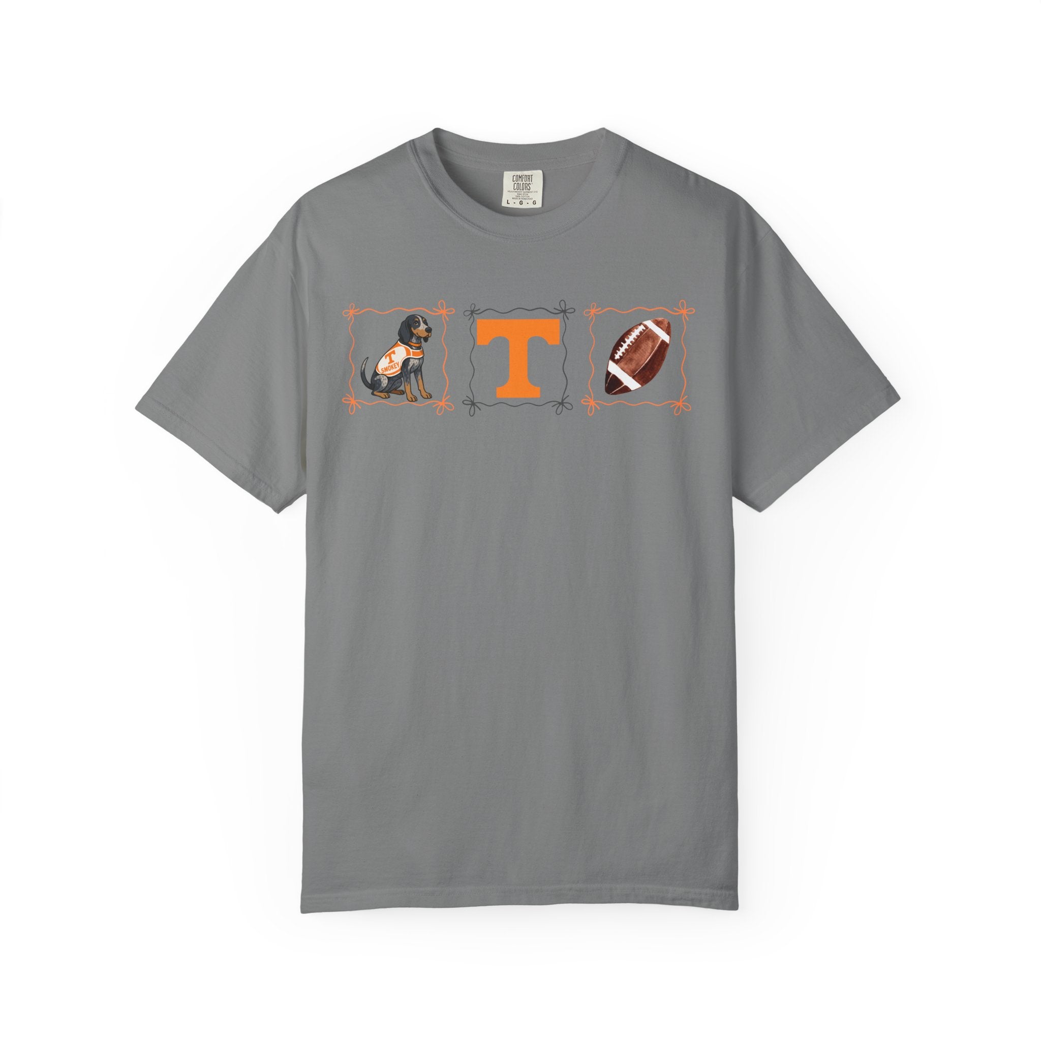 Tennessee Volunteers Dog, 'T', and Football Graphic T-Shirt