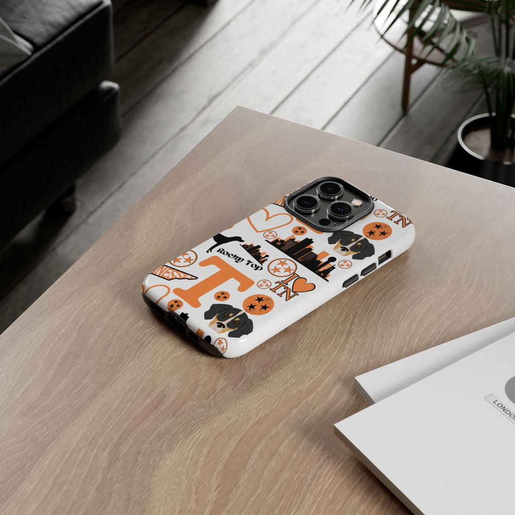 Tennessee Vols pattern Phone Case | Nashville skyline, Volunteers , orange and white