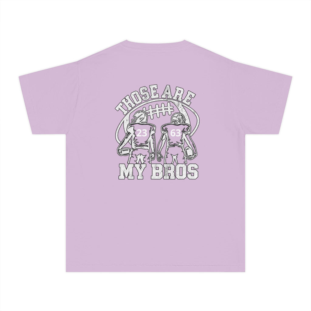 Youth Tee — "Those Are My Bros" Football Players Graphic
