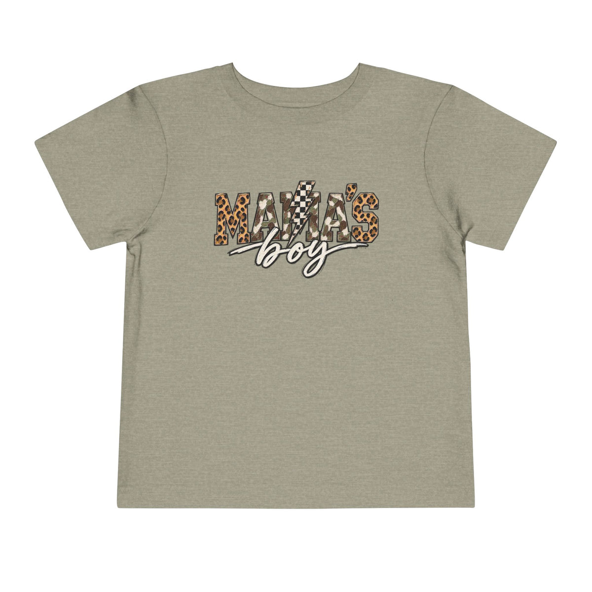 Mama's Boy Toddler matching Tee — Leopard Print Graphic Shirt for Baby Boys