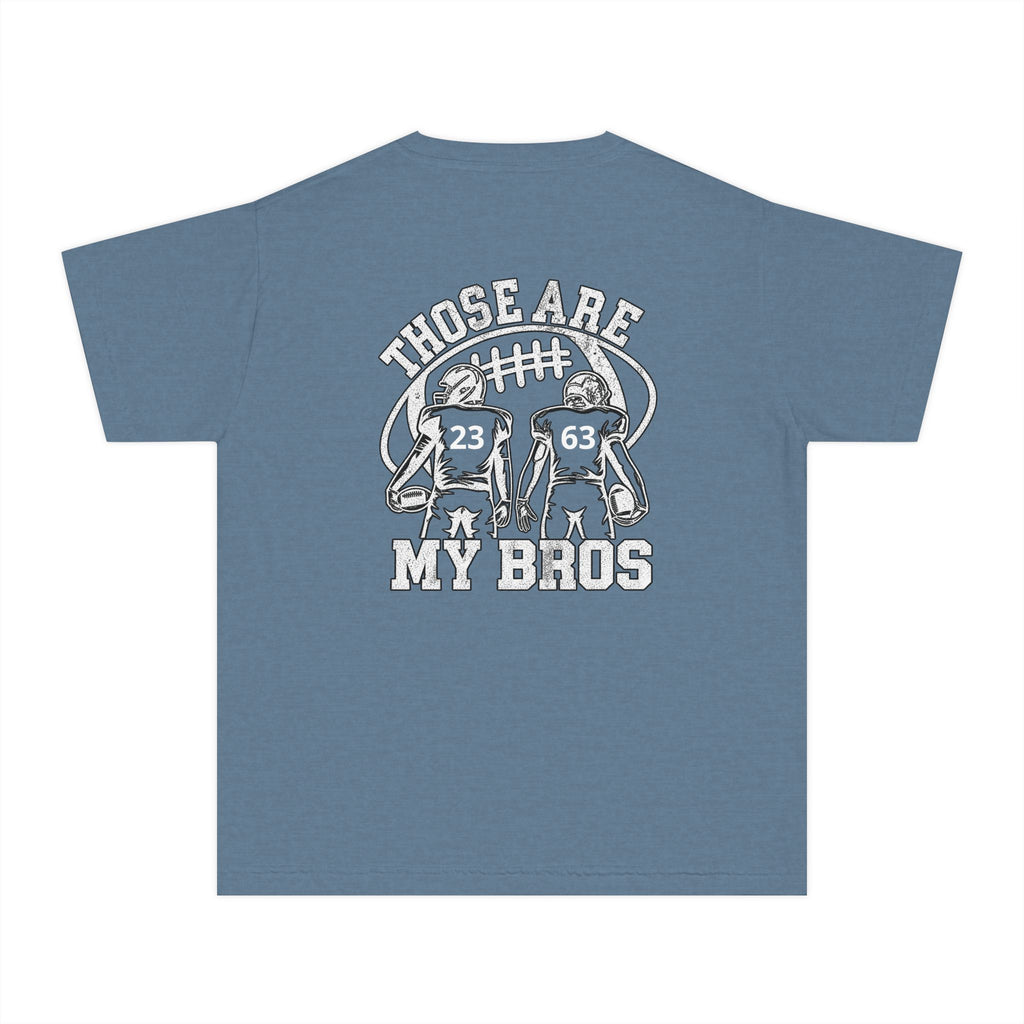 Youth Tee — "Those Are My Bros" Football Players Graphic