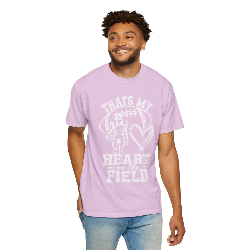 Football Mom/Dad T-Shirt - "That's My Heart on the Field" Youth Player Support Tee