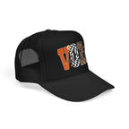 VOLS Foam Trucker Hat — Checker, Leopard & Retro Orange Design