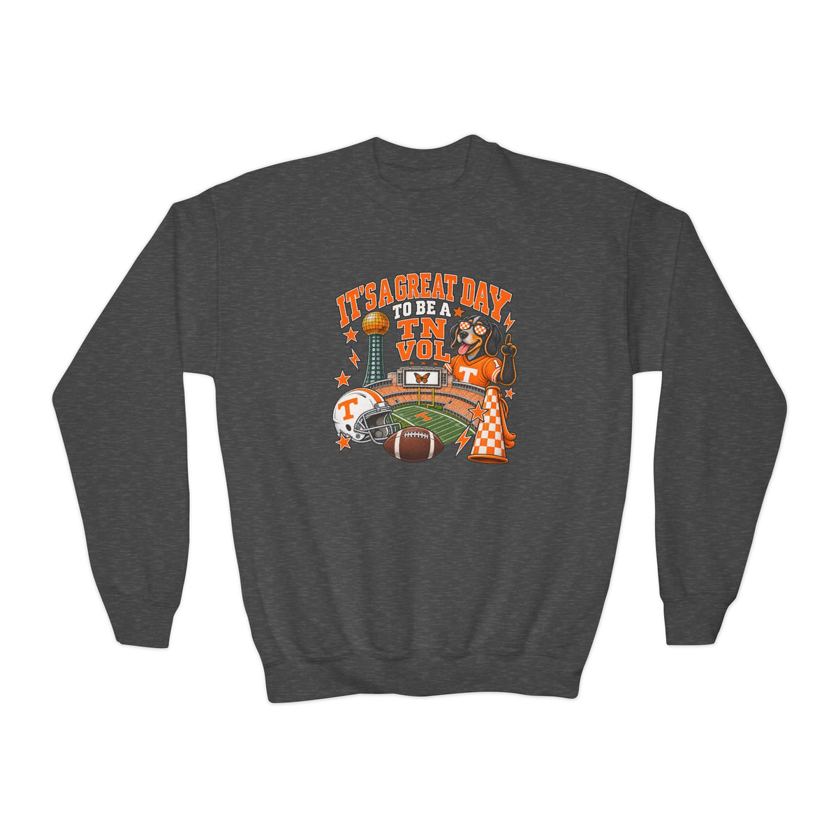 It's a great day to be a TN Vol Gildan Youth sweatshirt