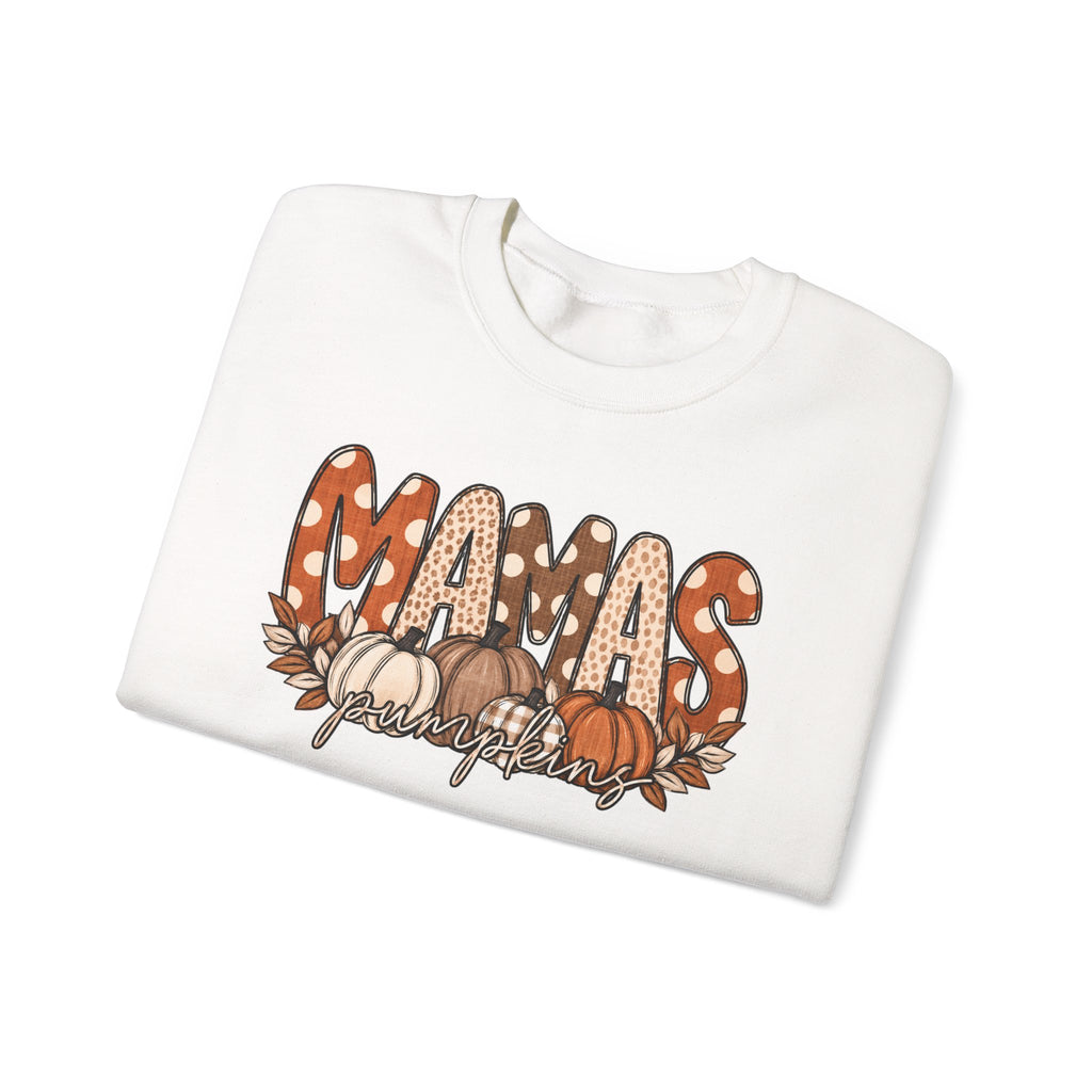 Mamas Pumpkins Personalized sleeve with name Crewneck Sweatshirt
