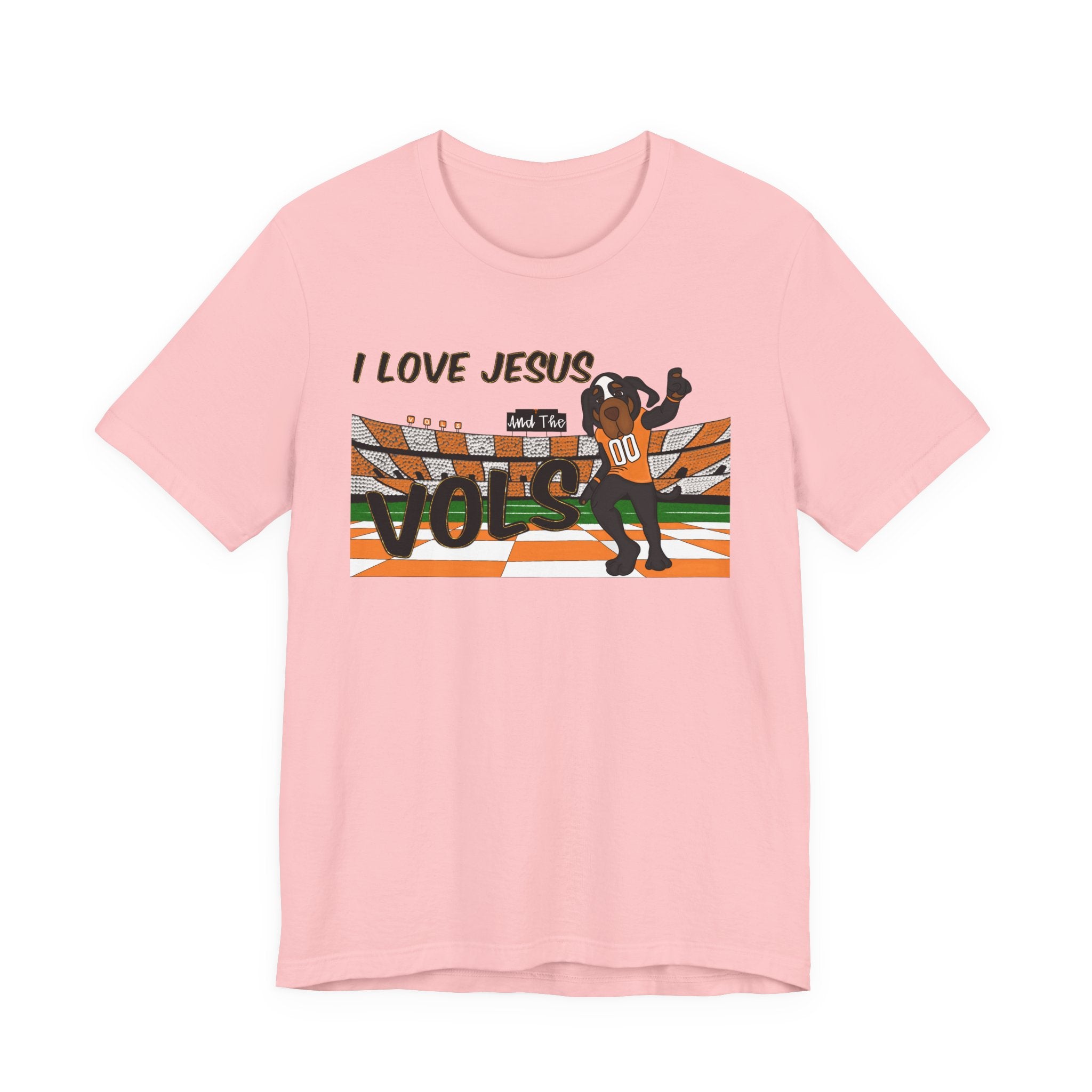 I Love Jesus Vols T-Shirt | Football  TN Stadium Graphic Tee, Orange and White Tennessee Vols