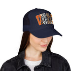 VOLS Foam Trucker Hat — Checker, Leopard & Retro Orange Design