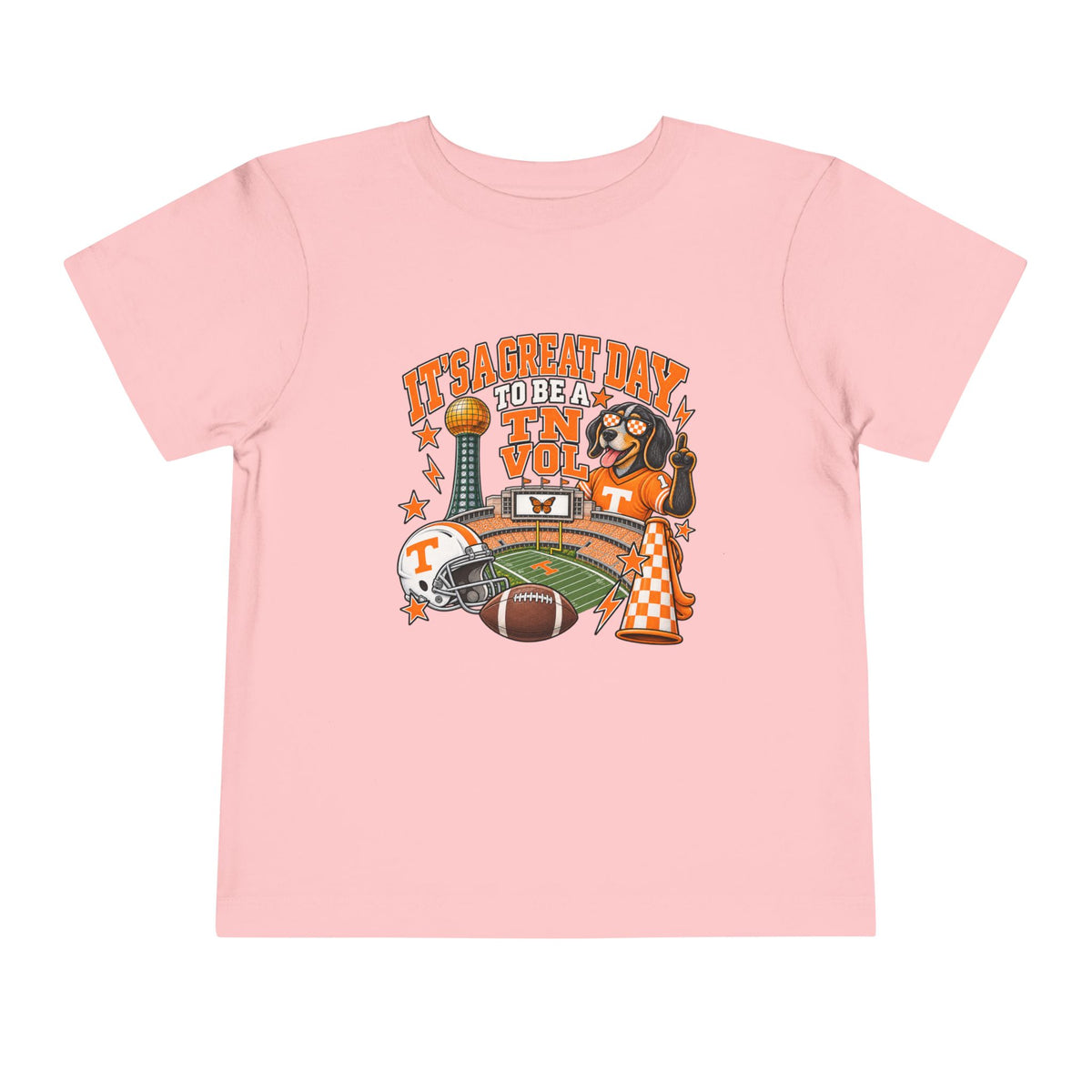 Toddler Football Fan T-Shirt – 'It's a Great Day to Be a Vol' Tennessee Game Day Tee