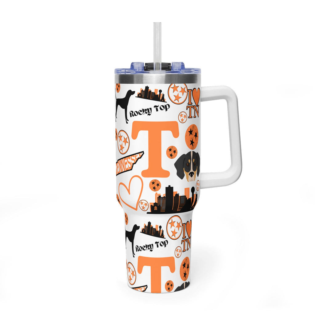 Tennessee Vols Collage 40oz Tumbler | Dog, Heart, City Icons TN fan cup
