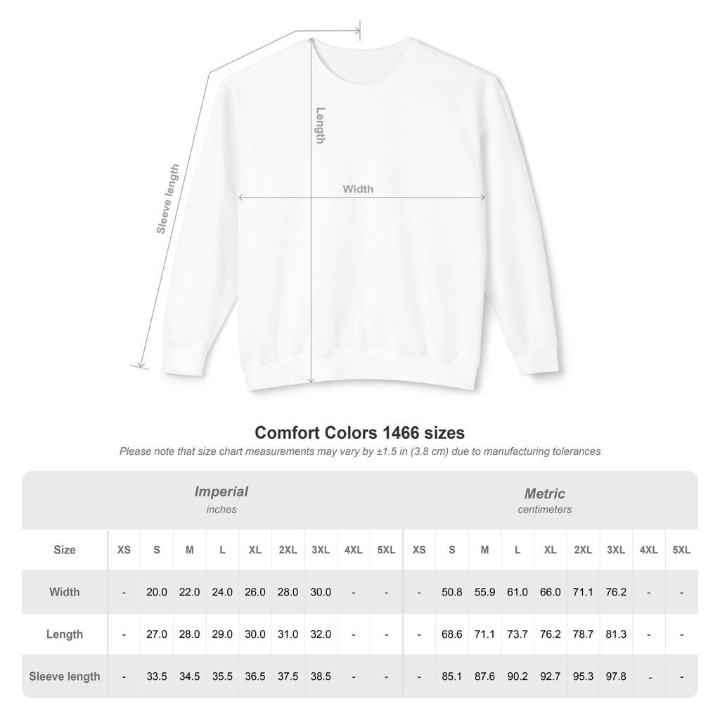 Ghost in wildflowers Comfort Colors Unisex Lightweight Crewneck Sweatshirt