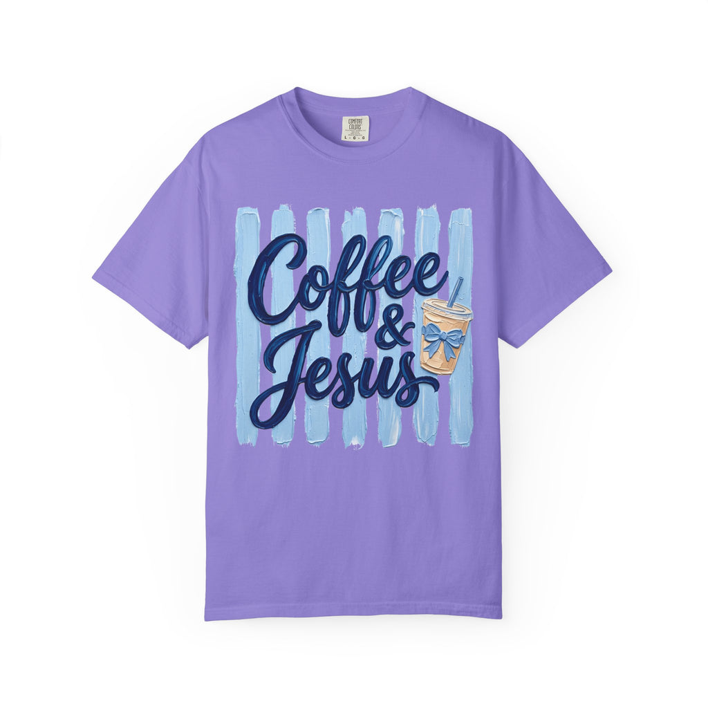 Coffee & Jesus T-shirt | Iced Coffee Graphic Tee, Christian Faith Shirt